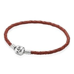 Pandora Single Brown Leather Bracelet